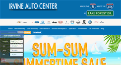 Desktop Screenshot of irvineautocenter.com