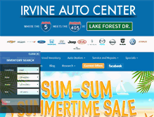 Tablet Screenshot of irvineautocenter.com
